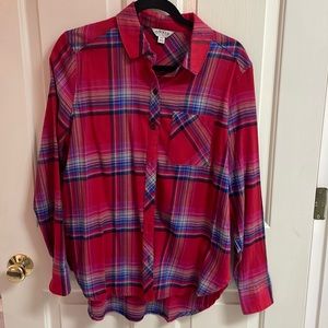 Orvis plaid button-up.